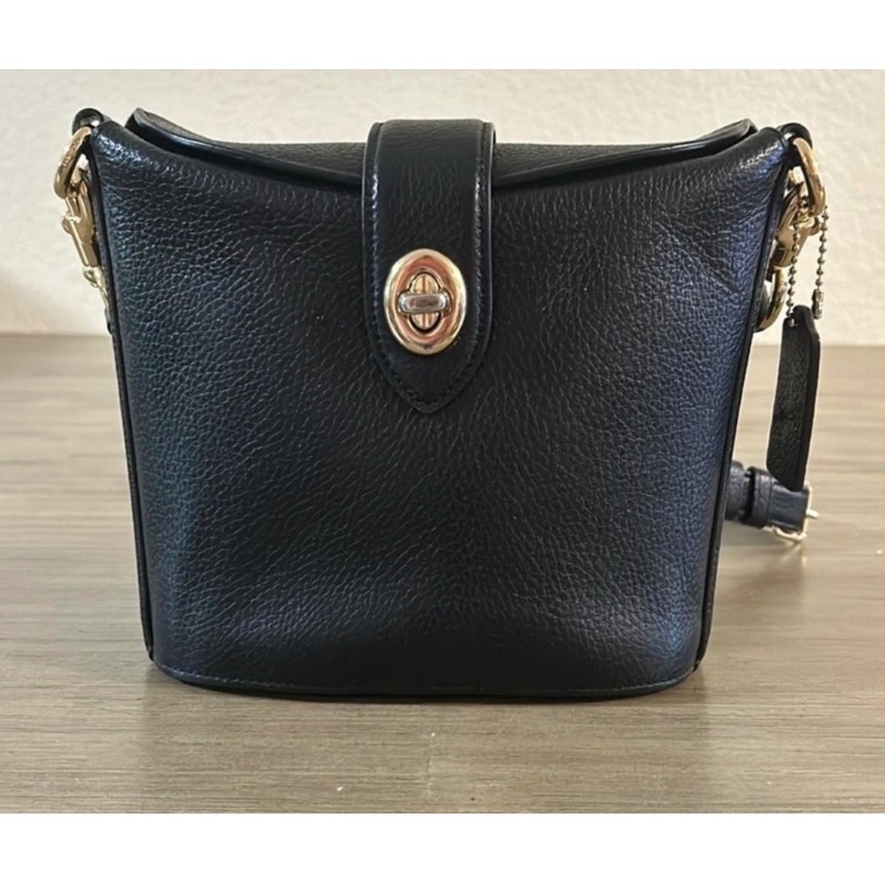 Coach C2814 Addie Black Pebbled
Leather Crossbody Bag - Picture 1 of 12
